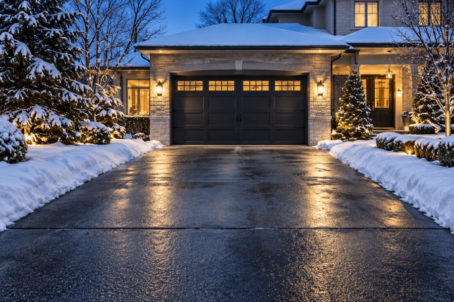 Cleared driveway